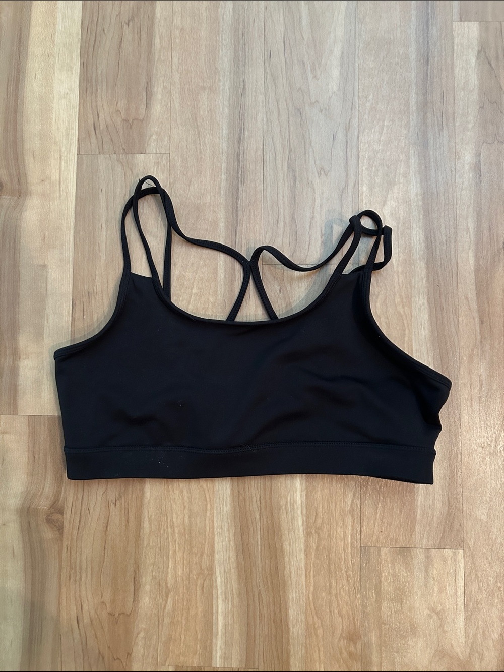 Black Strappy Sports Bra